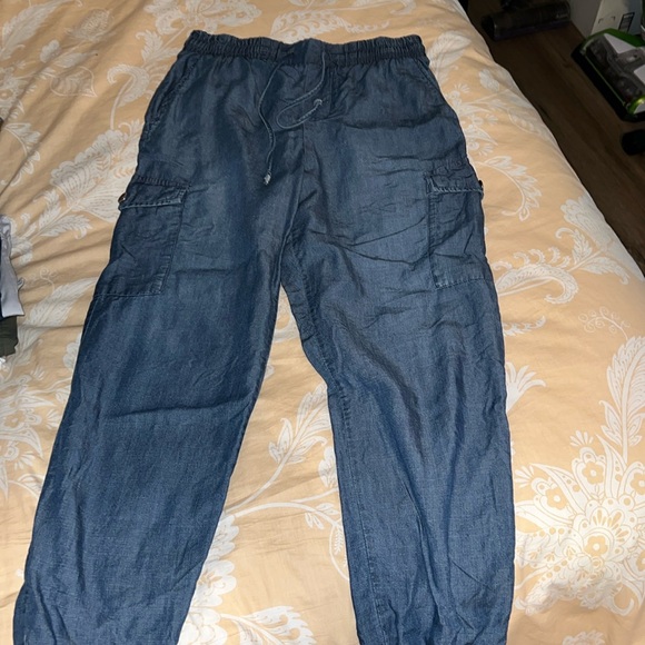 Catherine Malandrino  cargo Jean pullstring joggers - Picture 1 of 5